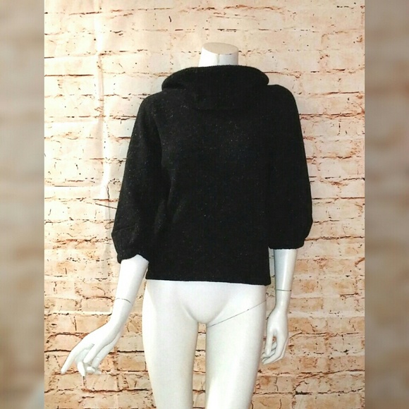 Country Road Sweaters - Country Road S Black Wool Blend Turtleneck Sweater